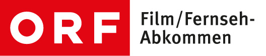 Logo mit weißer Aufschrift „ORF“ auf rotem Hintergrund links und dem schwarzen Text „Film/Fernseh-Abkommen“ auf weißem Hintergrund rechts.